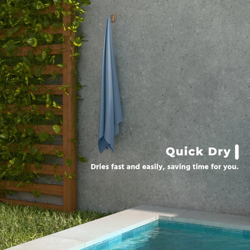 Image of Lifelong Microfiber Towel for Kids |Suede Quick Dry Towel for Bath, Swim, Lightweight, Absorbent Microfiber Towel |Soft & Gentle for Delicate Skin |Ideal for Swim, Travel |Pack of 1 | 120x60 cm (Blue)