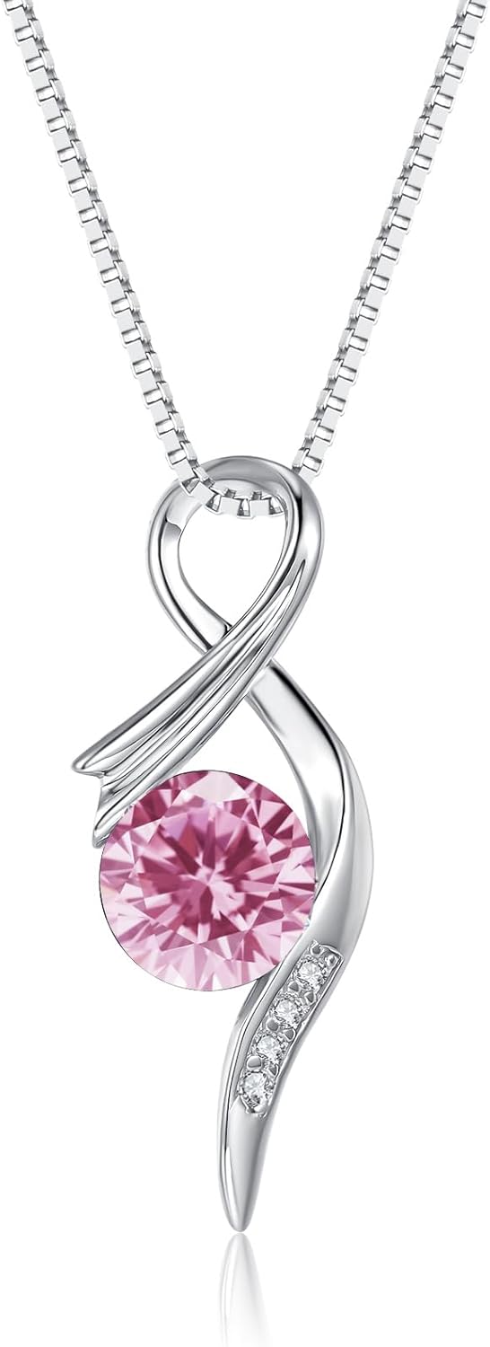 Loutade Silberkette 925 Damen - Sterling Silber Halskette Mit Zirkonia Anhänger