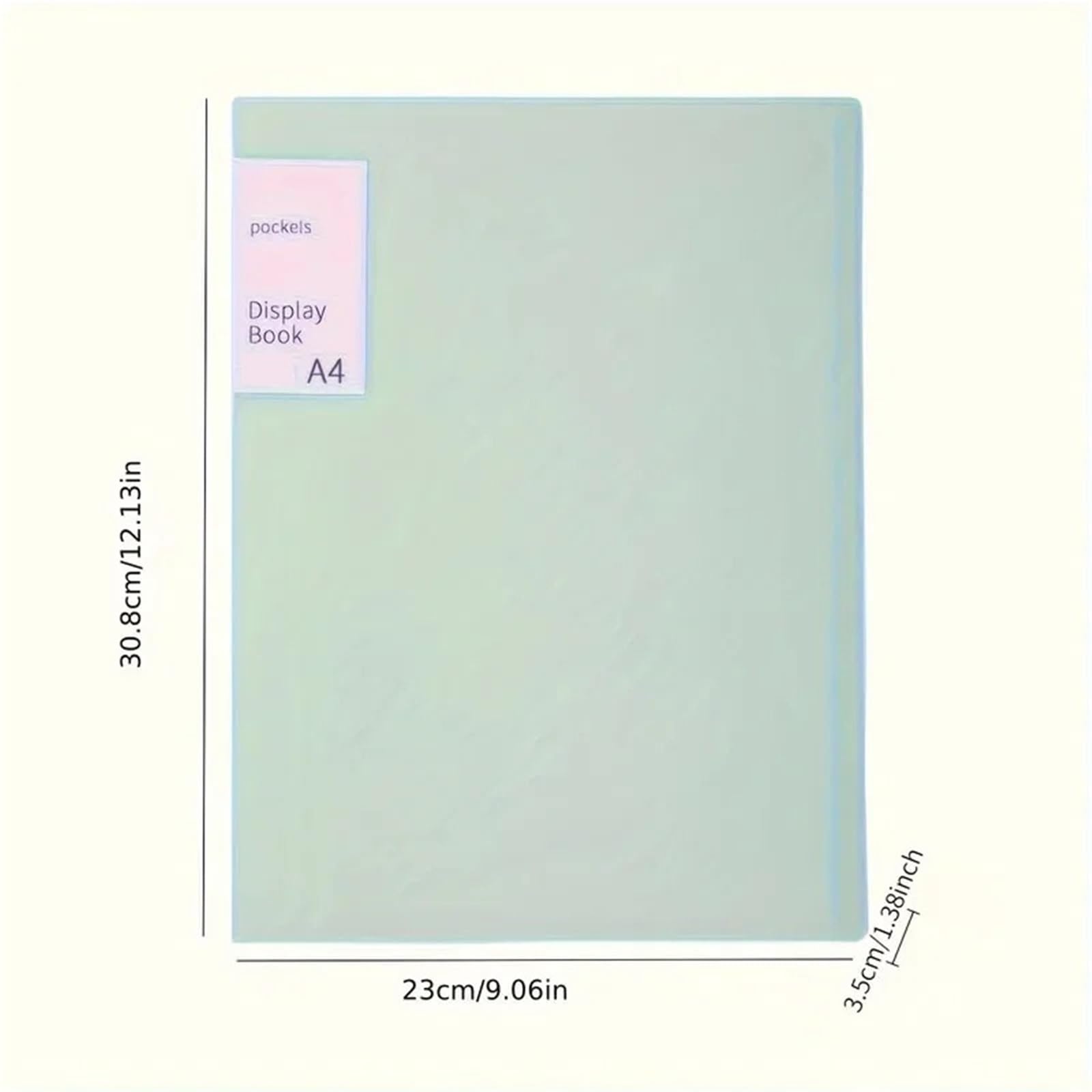 3-teilige Präsentationsmappe for Dokumente – A4-PP-Sichtbuch mit 20/40 transparenten Taschen und Schutzfolien Für Mappe Portfolio