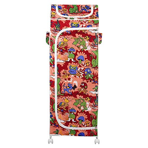Image of Little One's | 5 Plastic Shelves Baby Foldable Wardrobe (Made in India), Unbreakable Material, (Plastic Structure)| Jungle Red | HP5 /AR