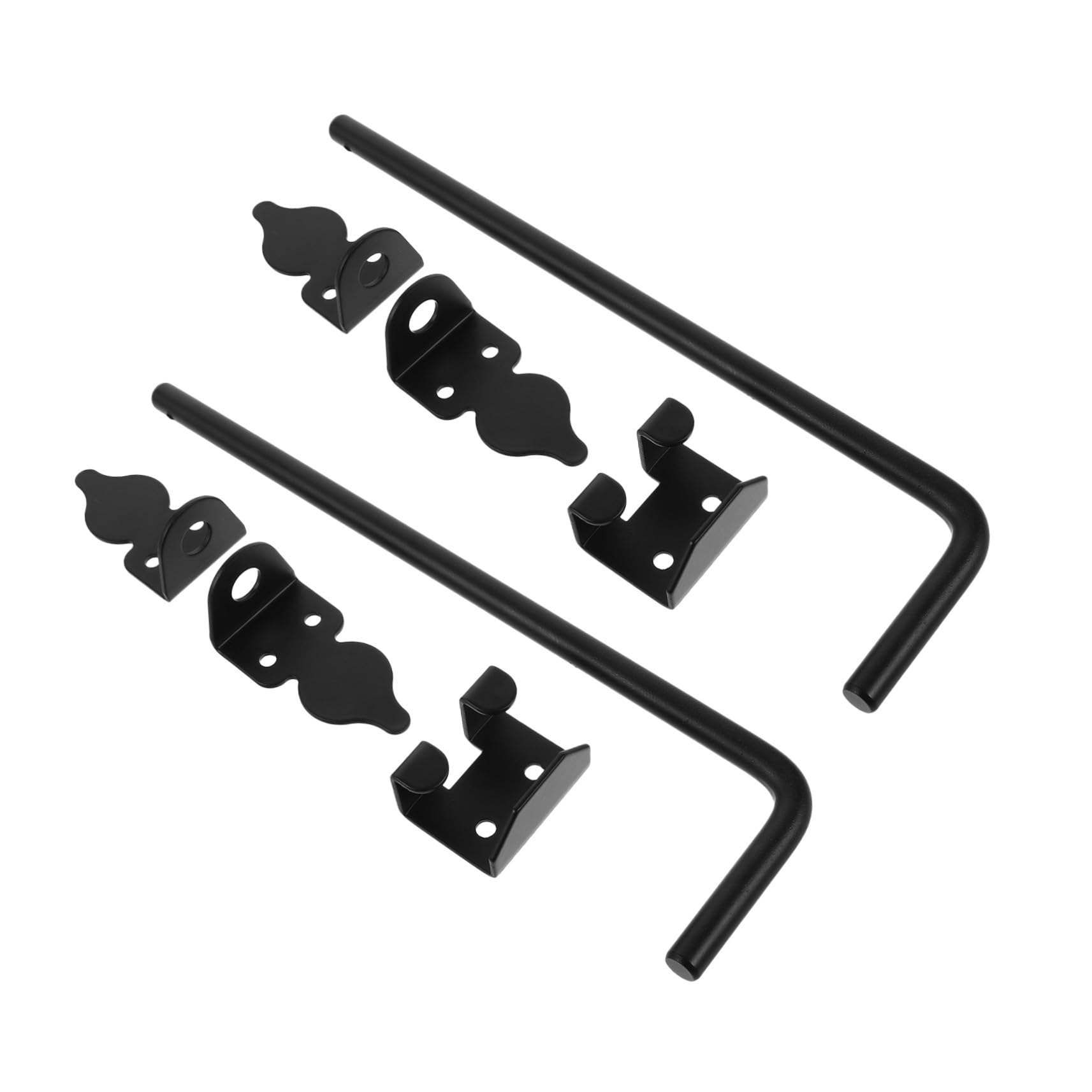Gatuida Pestillo de Puerta Resistente de 30cm, 2 Piezas, Hierro y Plástico, Color Negro, para Portones de Jardín y Metal, Uso Exterior