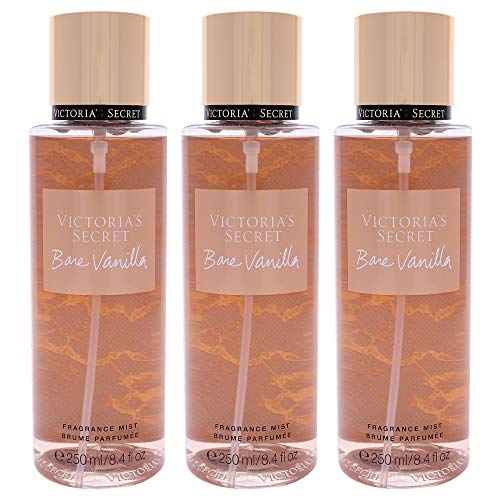 VICTORIAS SECRET Bare Vanilla - Pack of 3 For Women 8.4 oz Fragrance Mist