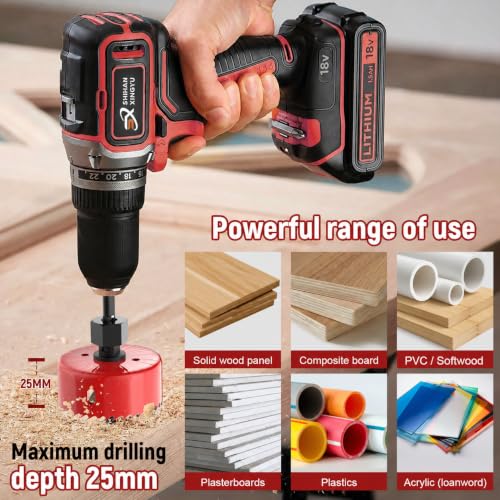 Image of 7-Piece Hole Saw Kit with Mandrel for Softwood and PVC | Carbon steel hole saw kit for softwood, plywood, PVC and drywall; includes five sizes, mandrel and hex key; not for metal