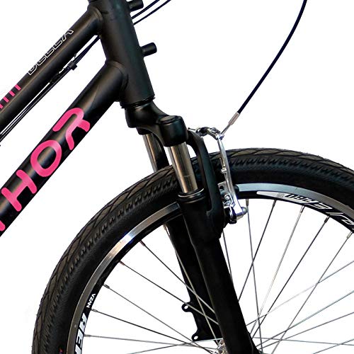 Bicicleta Infantil Nathor Aro 24 Bella Preta 6v Suspensão