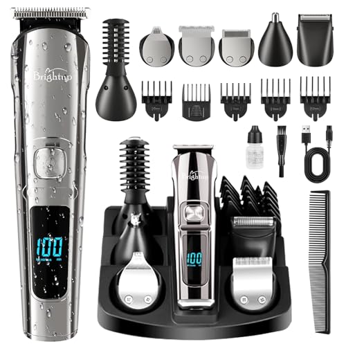 Brightup Beard Trimmer for Men - Electric Razor & Shaver,
