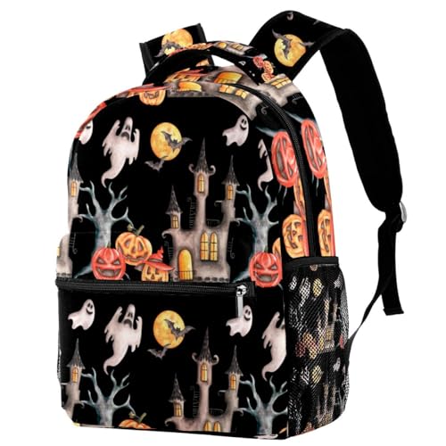 Sac à dos d'école motif château fantôme, l'idée cadeau d'Halloween originale pour adolescents