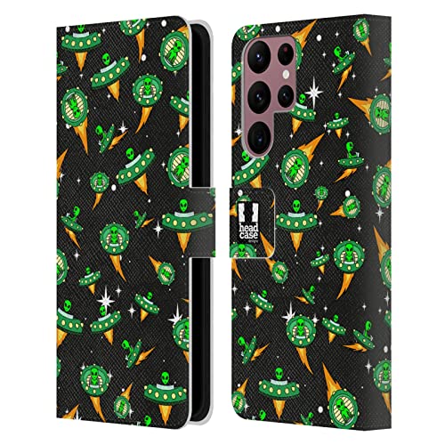 Étui Portefeuille Samsung Galaxy S22 Ultra 5G Head Case Designs Gazz Aliens