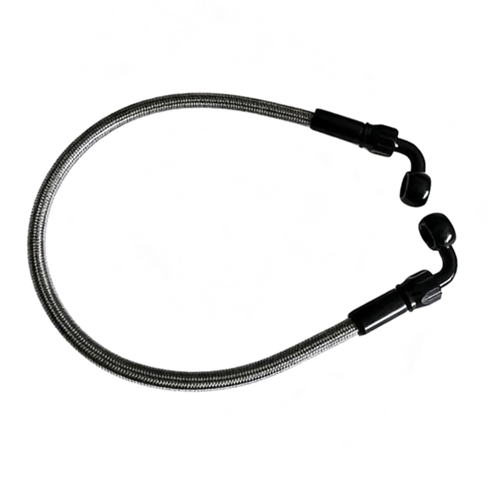 Shqxd One Color Hydraulic Brake Hose An3 Motorcycle Brake Hose Fittings M10 Banjo 90°-90° Steel Braided Hydraulic Clutch Tube Oil Pipe Accessories(2500Mm)