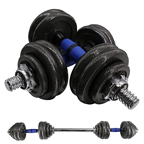 LAZY SPORTS Mancuernas Mancuernas Ajustables, Juego de Mancuernas, Juego de Entrenamiento de Levantamiento Ajustable para Hombres y Mujeres, Entrenamiento Corporal (METAL 15KG)