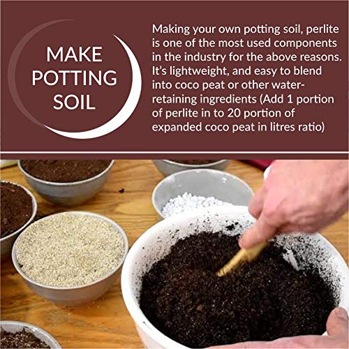 Image of Casa De Amor Perlite for Hydroponics & Horticulture Terrace Gardening Soil Conditioner Healthy Root Growth Retains Moisture Allows Aeration- 5 kg