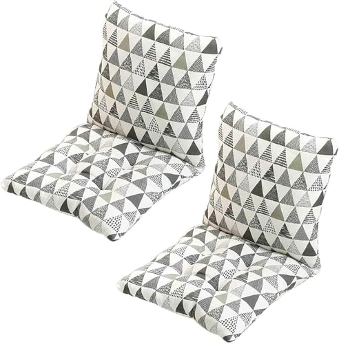 Hoowarm Lot de 4/2/1 Galette de Chaise avec Dossier 50×50/40×40/45×45cm Confortable Coussin de Chaise Exterieur Interieur Jardin Coussin de Siège pour...