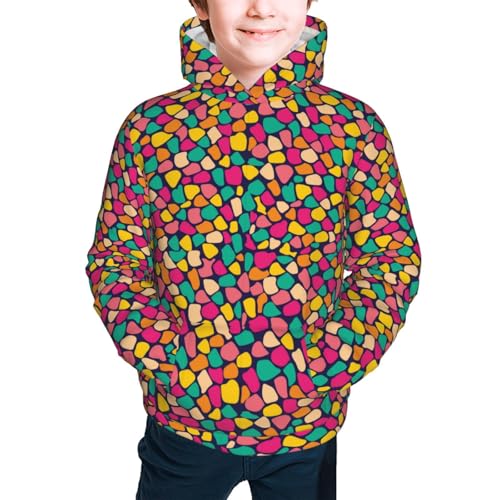 Mosaic Ornament Kid Hoodies Boys Sweatshirts Girls Pullover with Pocket3