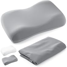 Mindsoft Cooling Sleep Cervical Neck Pillowcase Only Pillowcase Breathable Cold Pillow Cover for Side & Back Sleepers Orthopedic Cervical ShapeGray
