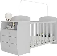 Berço Cômoda Cajuzinho para Colchão 60x130cm Multimóveis Bb0516 Branco