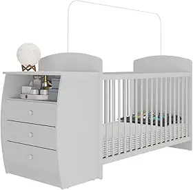 Berço Cômoda Cajuzinho para Colchão 60x130cm Multimóveis Bb0516 Branco