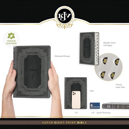 Christian Art Gifts KJV187 Kjv Holy Bible, Super Giant Print Faux Leather Red Letter Edition - Thumb Index & Ribbon Marker, King James Version thumb #3