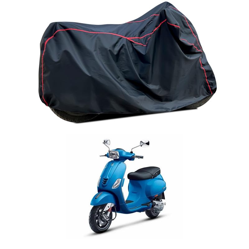 Image of Waterproof Scooter Cover Compatible with Vespa SXL 125 Fabric UV Protection (Black)