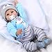 ZIYIUI Reborn Baby-Puppe Junge 22 Zoll 55cm Weiches Silikon Vinyl Handgemacht Reborn Puppe Junge Lebensecht Wahres Leben Reborn Babys Weihnachtsgeschenke