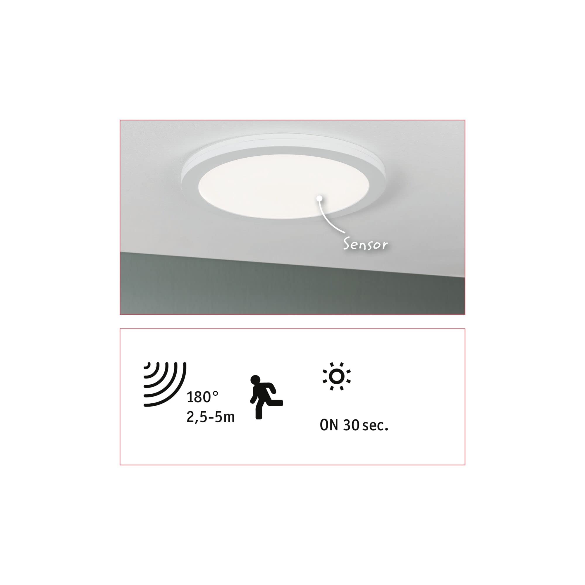 Paulmann 95390 Panel LED empotrable 2en1 Cover-it 330mm redondo incl. 1x22 W luz diurna blanco mate panel de luz plástico 4000 K