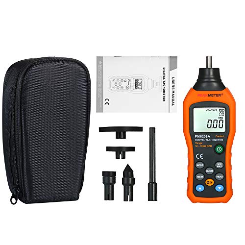 Loijon Tacômetro Digital Handheld Contato Motor Tacômetro LCD Velocímetro Tacômetro RPM Medidor de C