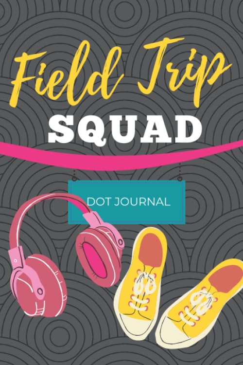 Field Trip Squad: Dot Journal for Girls Ages 9 - 12 and Teens, Dotted Grid Composition Notebook, 120 Pages, 6x9 Bulleted Sketchbook for Drawing and Doodling