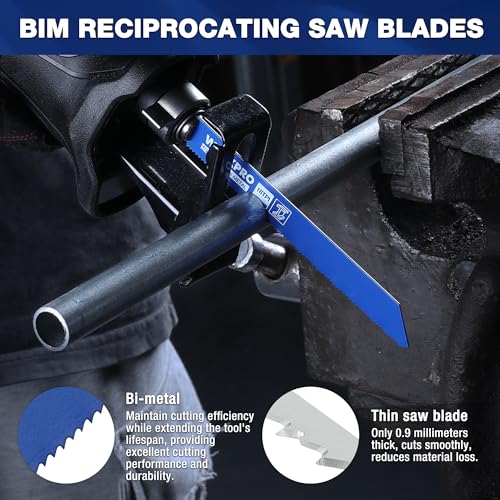 WORKPRO 32-Piece Reciprocating Sabre Saw Blades Set for Wood & Metal, with Organizer Pouch, Fits All Reciprocating Saw 5 WORKPRO 32-Piece Reciprocating Sabre Saw Blades Set for Wood & Metal, with Organizer Pouch, Fits All Reciprocating Saw - Image 5
