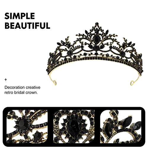 Accesorios góticos para novias y reinas con tiara de aleación elegante 6