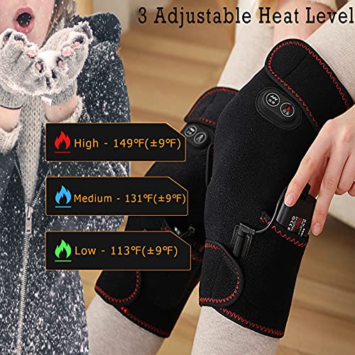 Faja térmica para rodilla con masaje: 3 modos de calor y 3 modos de vibración, color negro, regalo navideño (1 unidad) miniatura 4