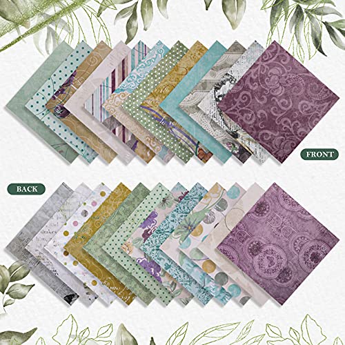 Vondyu Double Sided Scrapbook Paper,Cardstock 12"X12" Floral Scrapbooking Paper Pack,Garden Theme Card Stock,Premium Printed Cardmaking Decorative Craft Paper For Art Project Photo Background-24 Pages #TOP4