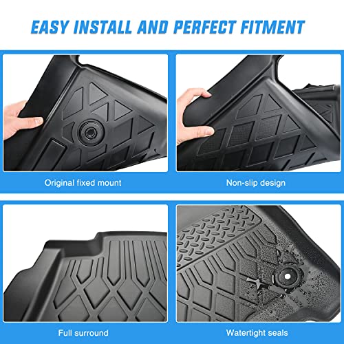 Image of Nilight TPE Floor Mats for Chevy Tahoe GMC Yukon Denali Cadillac Escalade | Bucket Seats Only 2021 2022 2023 2024 2025 2026 All Weather Custom Fit Heavy Duty Floor Liners