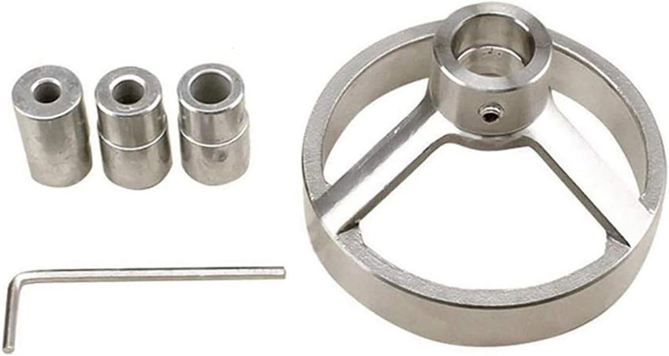 SagaSave 5 Pcs Vertical Hole Drilling Positioner Kit, Stainless Steel Drill Bit Hole Puncher Woodworking Tool Drill Guide for Positioning of Wood and Plastic