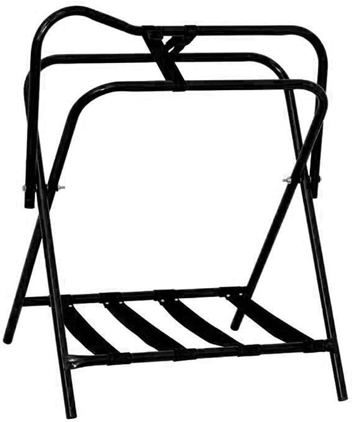 Partrade P-Western Saddle Rack- Black 19 X 36 X 25 in