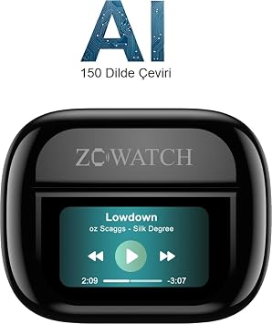 E0325 Pro AI Canlı Çeviri Kulaklık, ANC/ENC 4 Mikrofon 470 Mah LCD Dokunmatik Ekran (siyah)