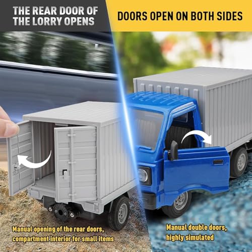 Image of RC Car 1 /16 RC Drift Car RTR Remote Control Racing Pickup Truck 2WD Truck Drift Crawler Off Road 2.4G with Spray Music and Light Vehicle Hobby Grade Toy Model for Kids and Adult (A-Blue)