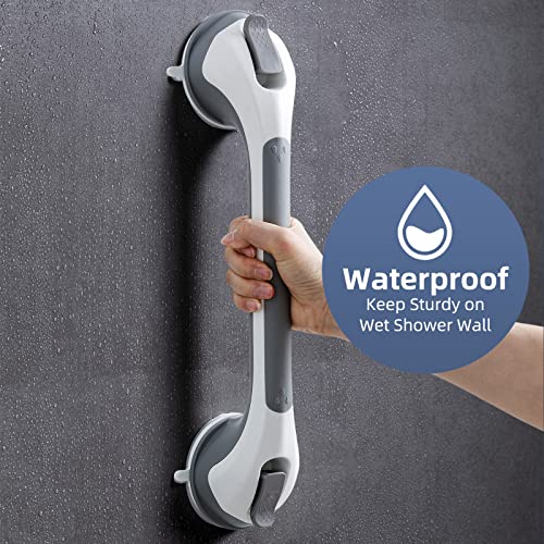 Tailink Shower Grab Bar Suction Cup, Grab Bars For Shower, Bathtub Shower Handle For Elderly And Seniors, Removable And Waterproof Bathroom Safety Handle Balance Assist, No Drilling Grab Bar, Grey #TOP5