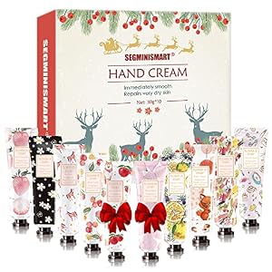 Set de Crema de Manos,Caja Regalo Navidad Mujer,Set de Regalo de 10 PCS Crema,Mini Hand Cream,crema de manos de tamaño…