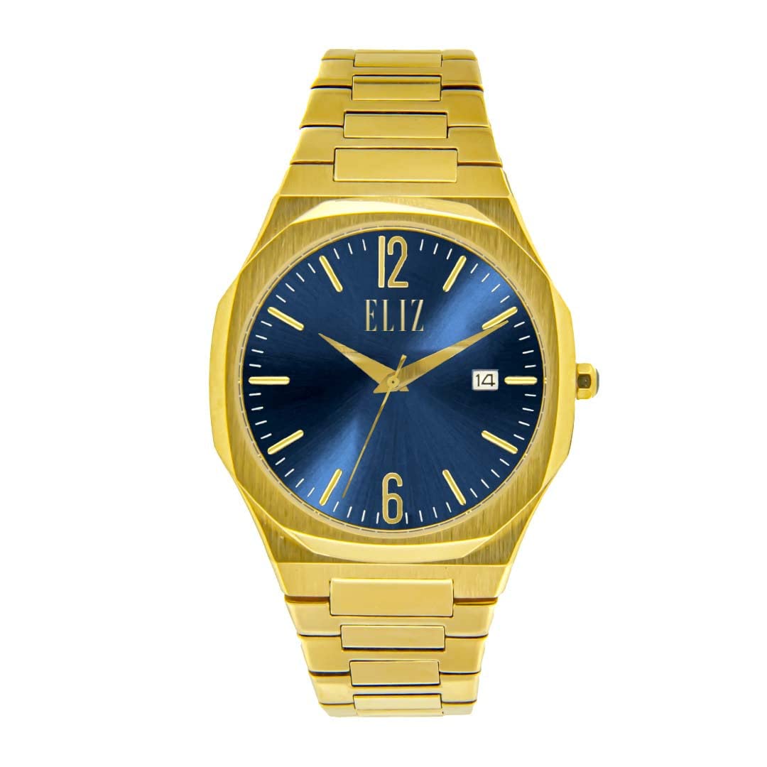 ELIZES8595G2GBG SS Case & Band Date Men's Watch