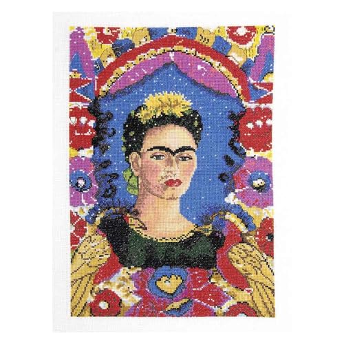 Kit point de croix DMC Frida Kahlo niveau avancé pour broderie créative