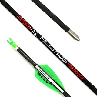 12pc ID 4.2mm .165" Custom Length Carbon Arrows 22-32 Inch Spine 300 350 400 500 600 700 800 900 1000 1100 1300 1500 1800 Target Practice & Hunting Arrow Rotatable Nock for Recurve Bow Compound Bow