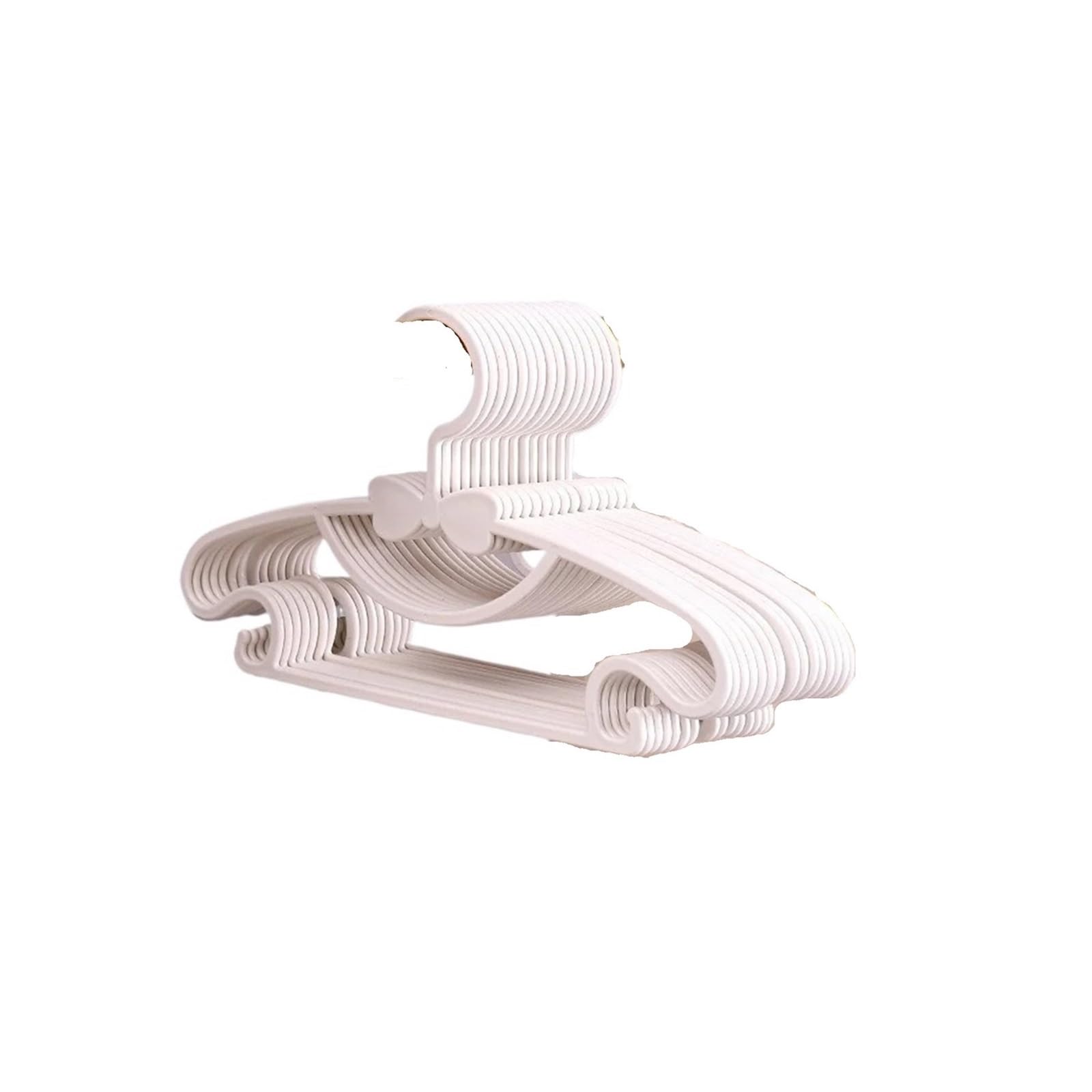 10-50PCS Hangers Clothes for Drying Hanger Home Use Dry Wet Two(White,10PCS)