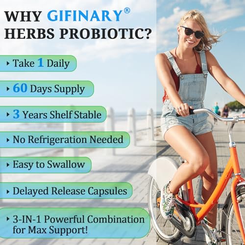 Probiotics for Women and Men, 300 Billion CFU, 24 Strains Probiotics with 15 Organic Herbs Prebiotics, Probiotic for Digestive Gut, Immune, Constipation, Diarrhea & Whole-Body Health - 2 Months Supply - Image 4