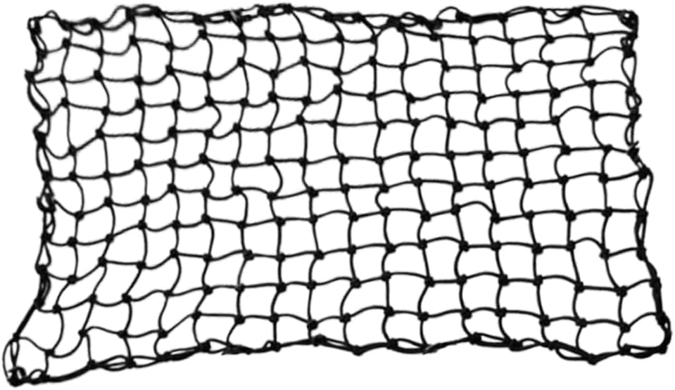 AxPower Bungee Cargo Net 3' x 4' Stretchable to 6' x 8' SUV Truck Luggage Net Heavy Duty Tie-Down Mesh with 12 Pcs Hooks and Metal Carabiner Clips