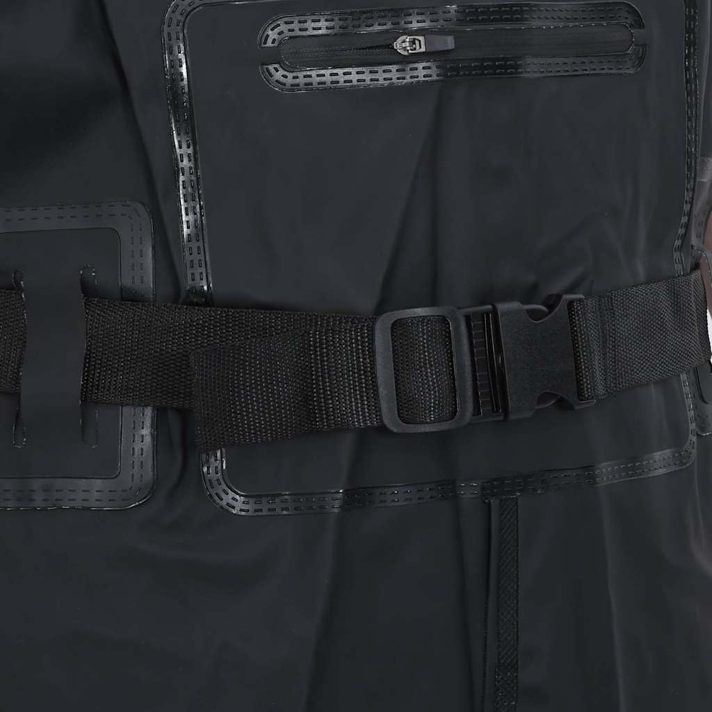 vidaXL Wathose mit Stiefeln und Gürtel Schwarz Größe 40
