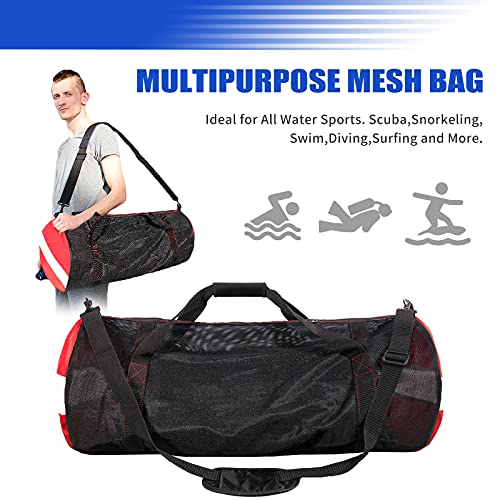image for Dawitrly Sports Duffle Bag, Large Mesh Dive Beach Bags and Totes with 