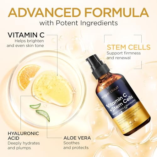 Image of Vitamin C Serum for Face with Stem Cells & Hyaluronic Acid 2 Oz