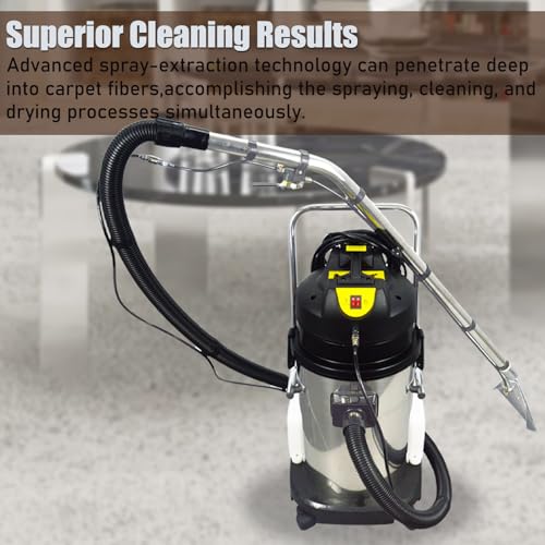 Yokoma Commercial Carpet Cleaning Machine 30L/8Gal Professional 3 in 1 Extractor Machine with Spray Vacuum Wash for Hotel Office 1000W 110V - Thumbnail 4