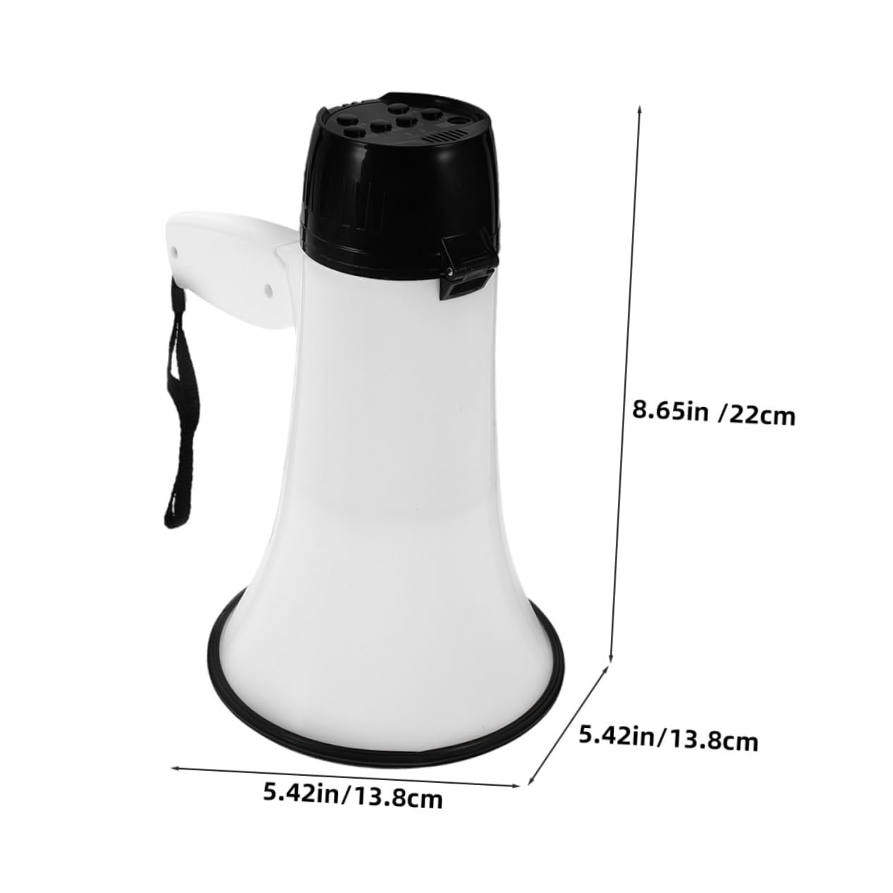 Toyvian Megáfono Portátil Altavoz con Correa De Mano Megáfono para Deportes Eventos y Animadores Bocina