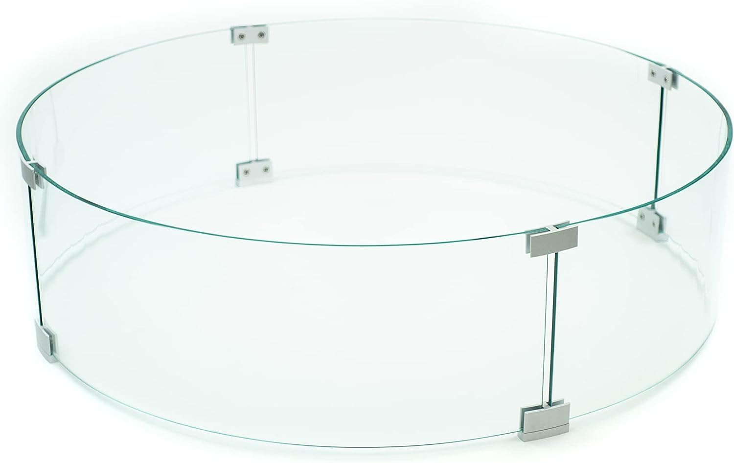 AMS Fireplace | Fire Pit Table Square/Rectangular Tempered Glass Wind Guard-Fire Flame Guard 1/4" Thick Wind Guard - Flame Guard (23" Long x 23" Wide x7 High)