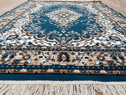 Image of TTC THREAD & TEXTURE CARPET Traditional Comfort: Power-Loomed Carpets for Living Room- Every Space Area Rug Color Red Size 6x8 Feet (180x235cm)