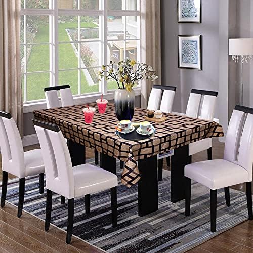 Image of Dakshya Industries PVC Waterproof Withoutlace Dining Table Cover (Size - 54X78 Inch) Rectangle 6 Seater Heat Rasistant Table Cloth (T18)